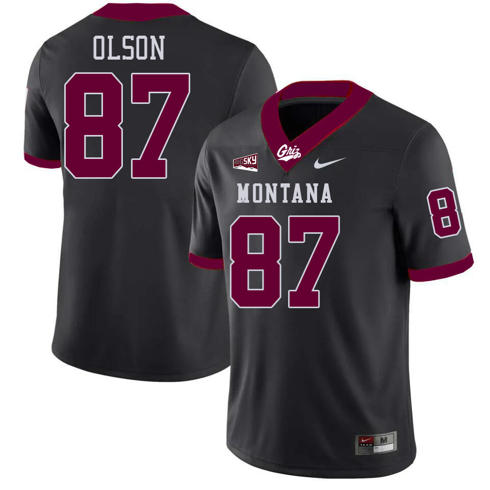 Montana Grizzlies #87 Jake Olson College Football Jerseys Stitched Sale-Black